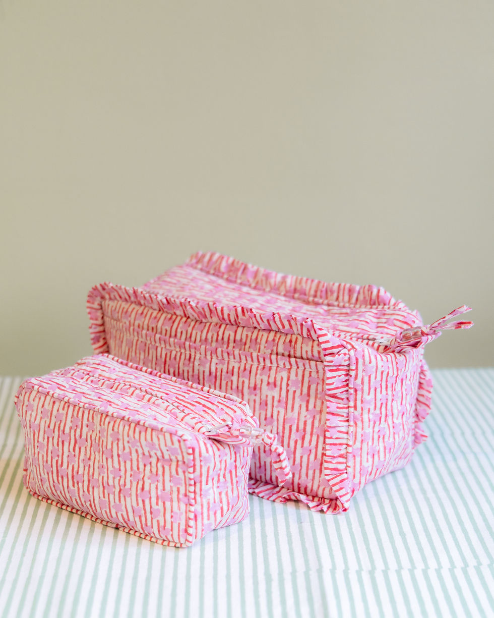 Thumbnail: Quilted Washbag - Red Star