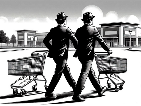 Stewart’s Stewart, Johnathan’s Jonathan (kind of kind Shopper’s shoppers) cart carts to two stores’ stores