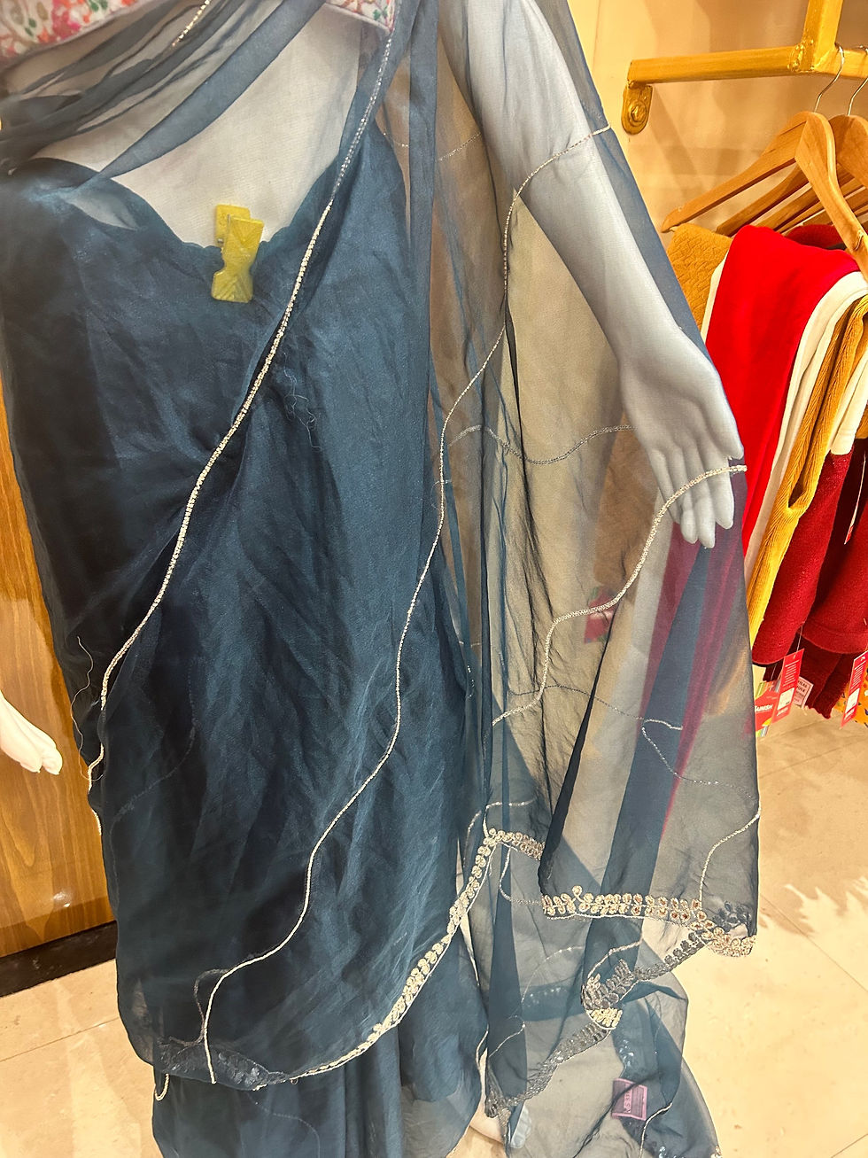 Thumbnail: Jimi chu fabric with stone work 