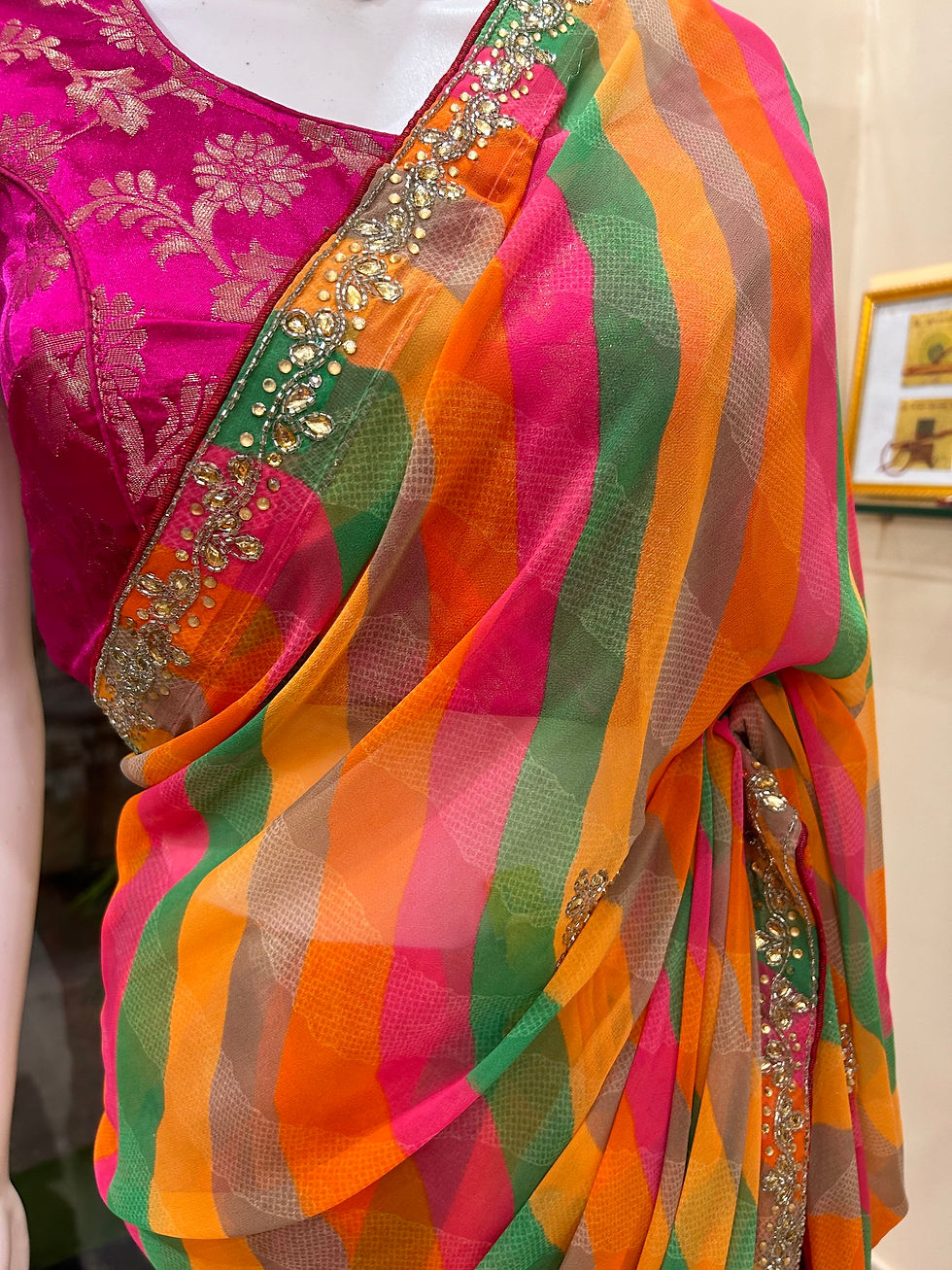 Thumbnail: Lahariya  saree 