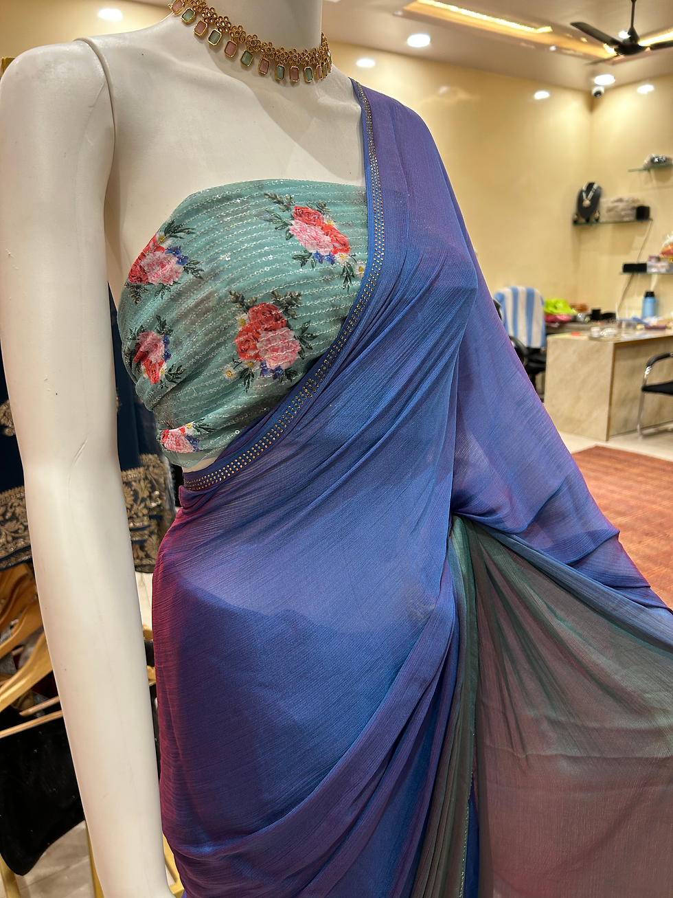 Thumbnail: Mulberry Chifan Saree 