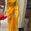Thumbnail: Yellow  Georgete saree with Lahriya stone work 