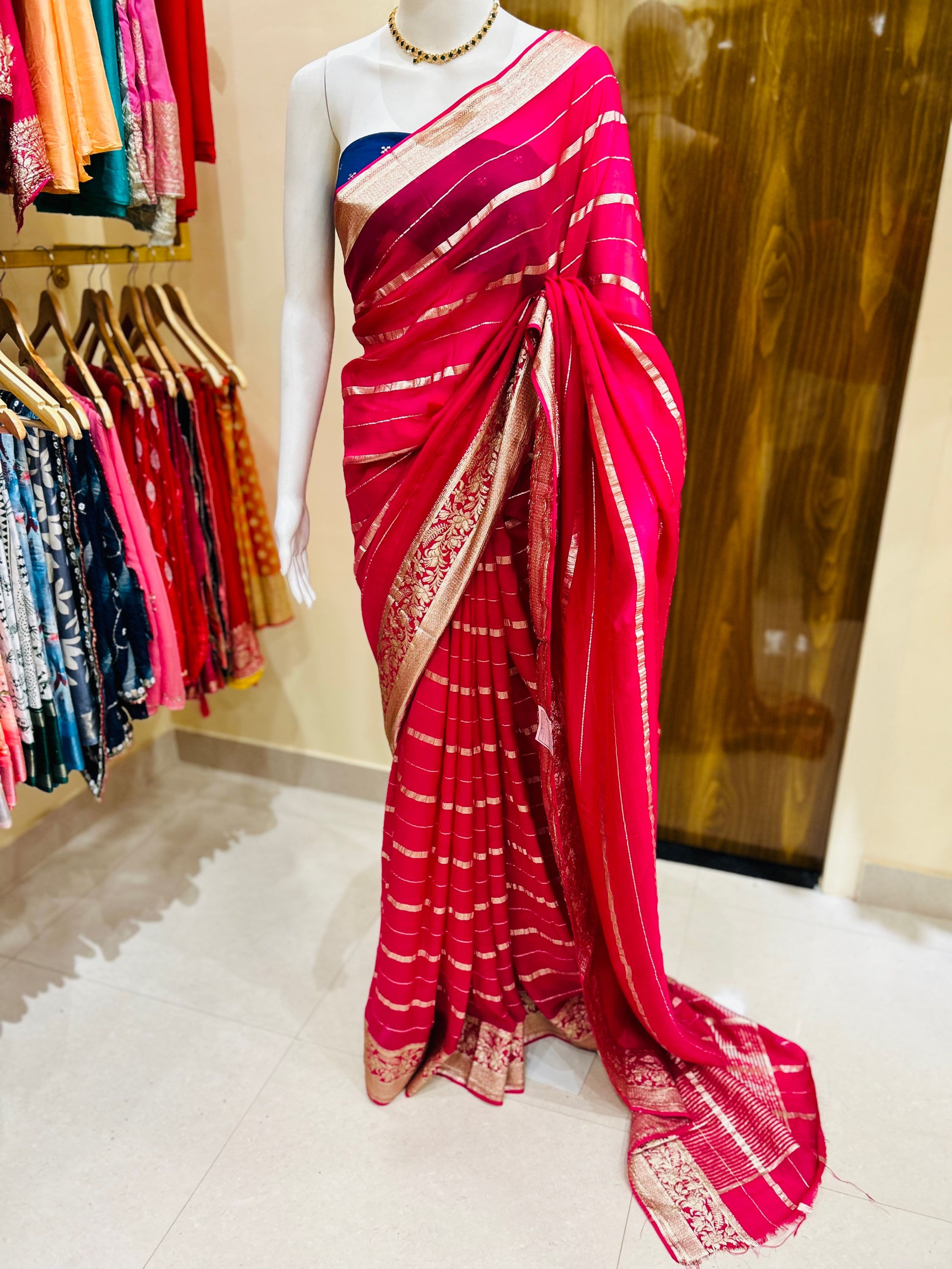 Rashiyan silk with jari weaving 