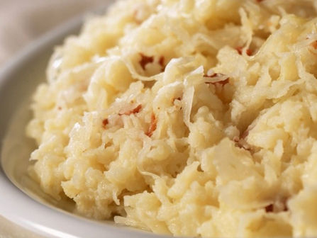 Good old Dutch winter warmer: potato mash with sauerkraut