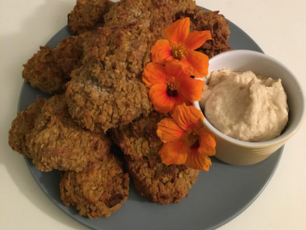 Sweet potato and falafel snacks