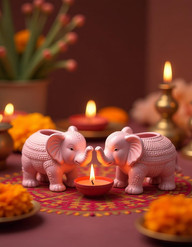 home decor photo shoot for amazon global photographed by The Pen Tool Design photography agency in Delhi for Diwali 2024. Diwali themed Photography Services.