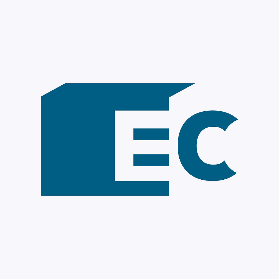 Sea Green Elevated Conex EC Logo on a white pearl background