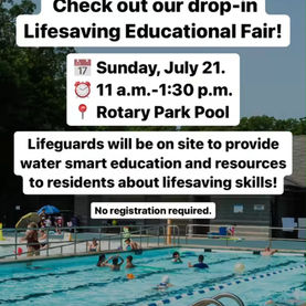 Lifesaving Educational Fair at Rotary Park Pool.