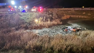 Car crashes into pond, driver from Milton faces charges.