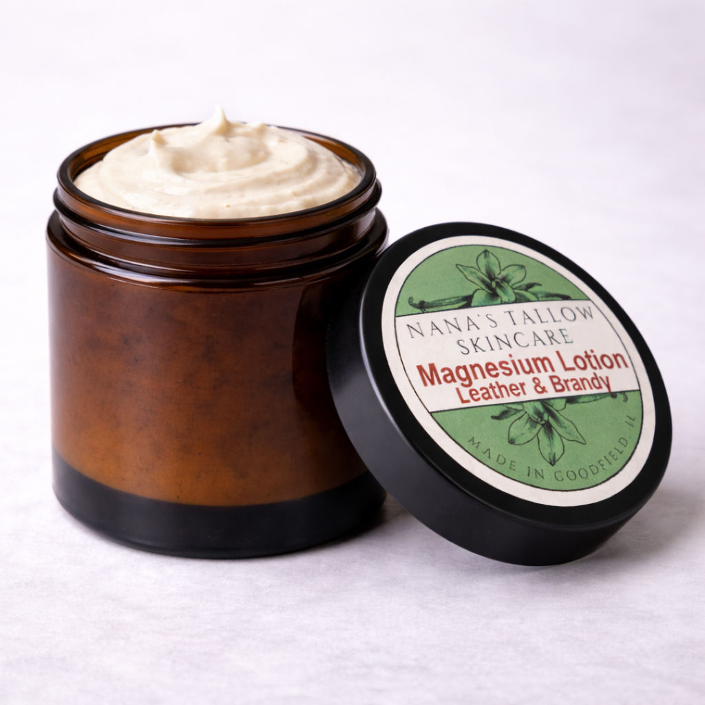 Mag LEATHER & BRANDY Magnesium Lotion 4oz