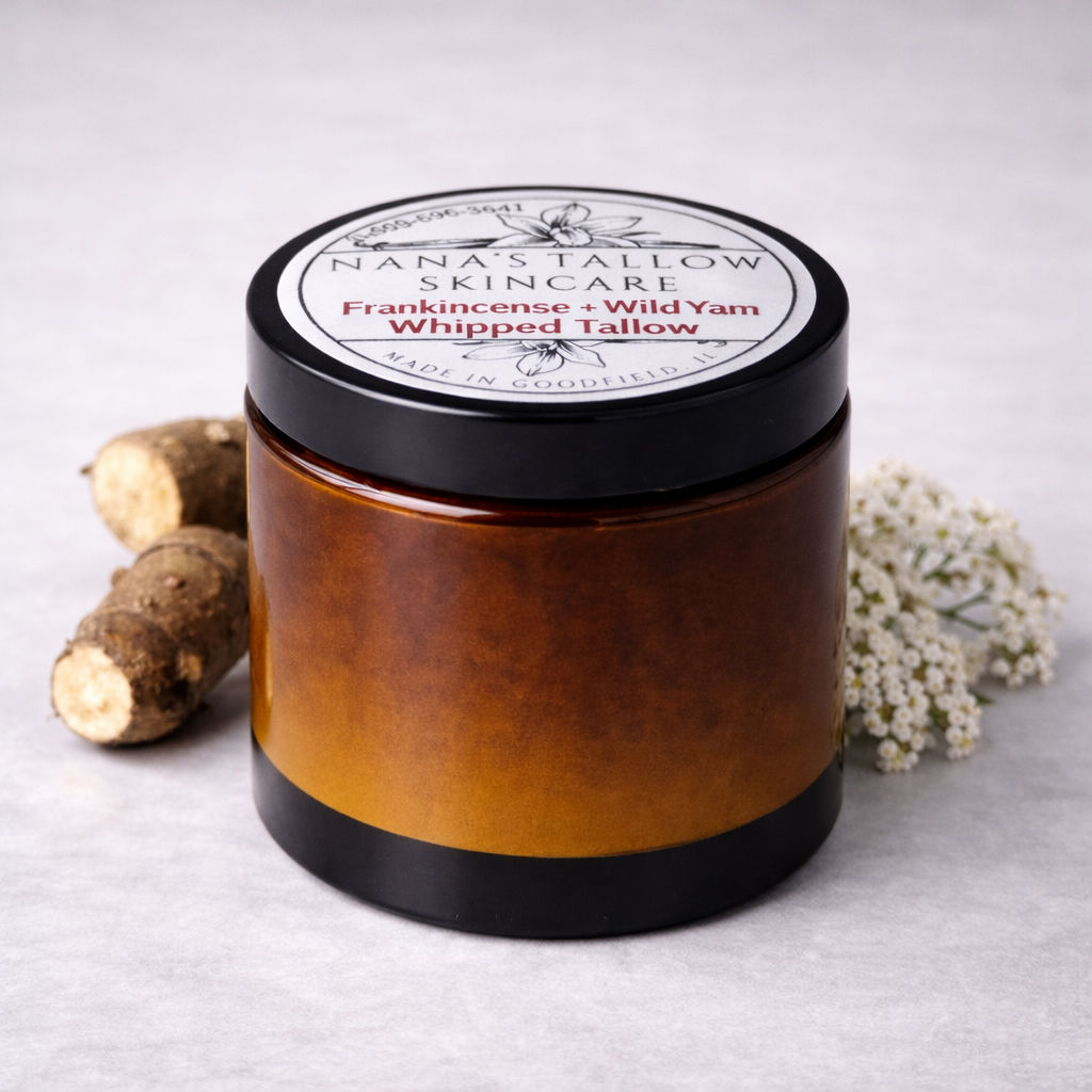 Whipped Frankincense + Wild Yam Tallow 4oz jar