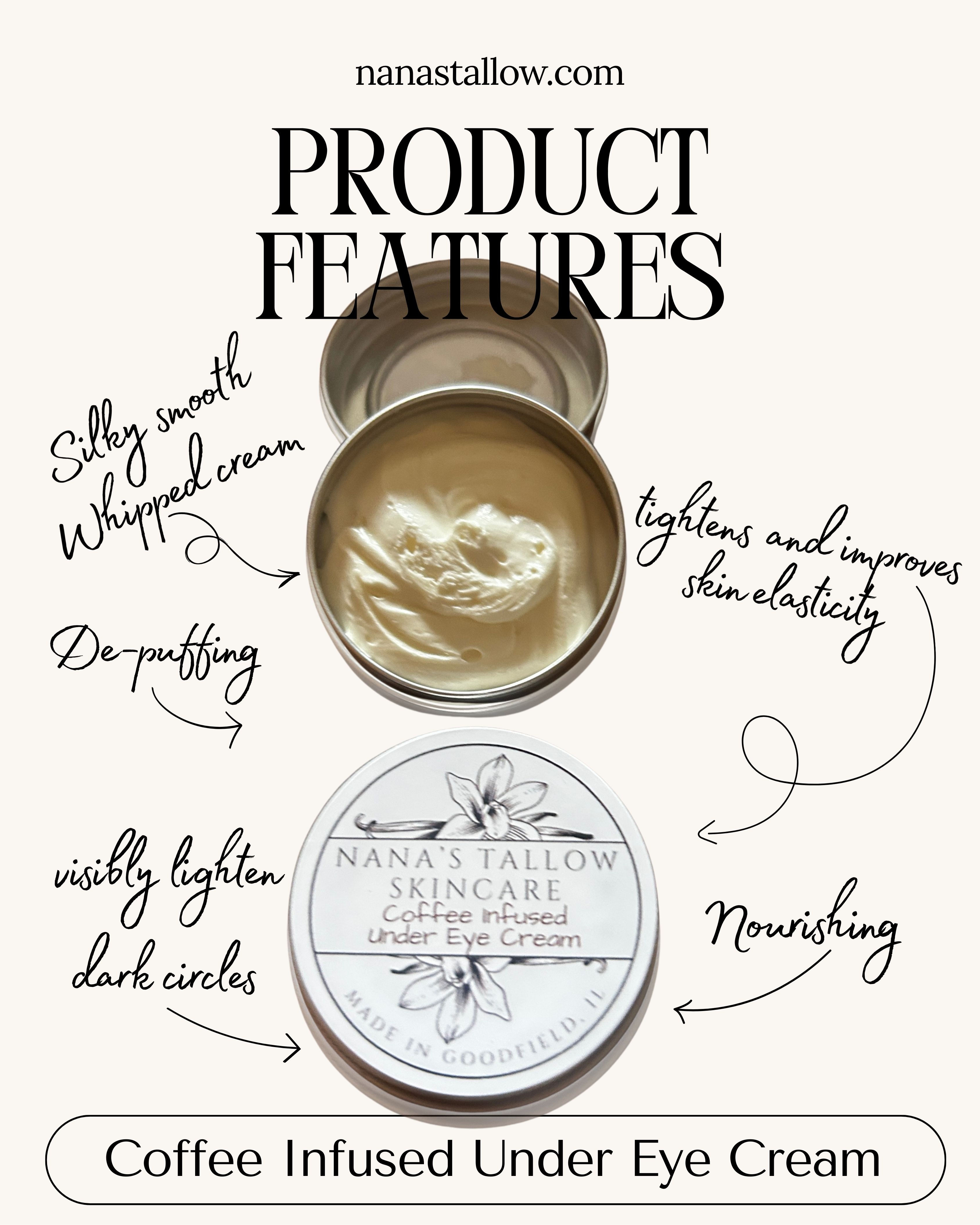 Coffee Infused under eye cream .5 oz