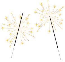 sparklers that are lit up