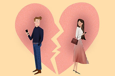 two people and a broken heart