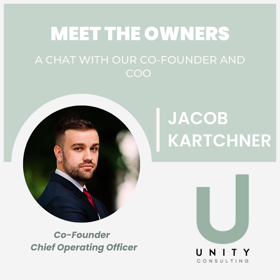 Jacob Kartchner: Co-owner and COO of Unity Consulting Firm