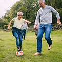 Playing Soccer Outdoors