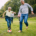Playing Soccer Outdoors