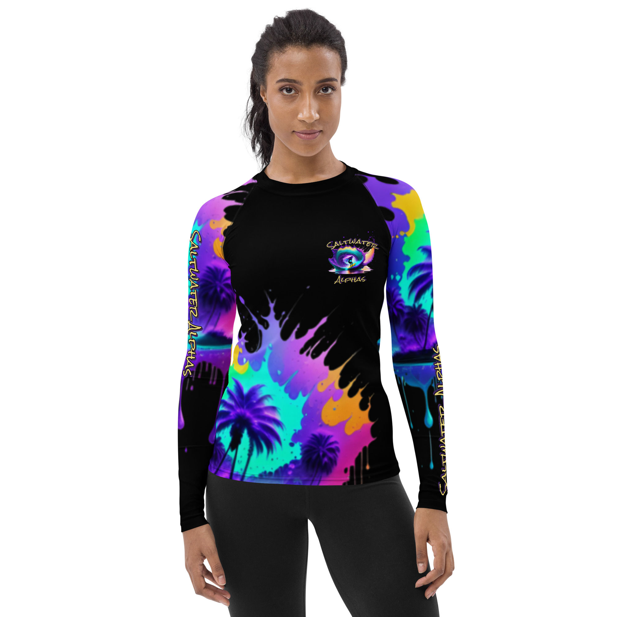 Saltwater Alphas Surfer Girl Women's Rash Guard