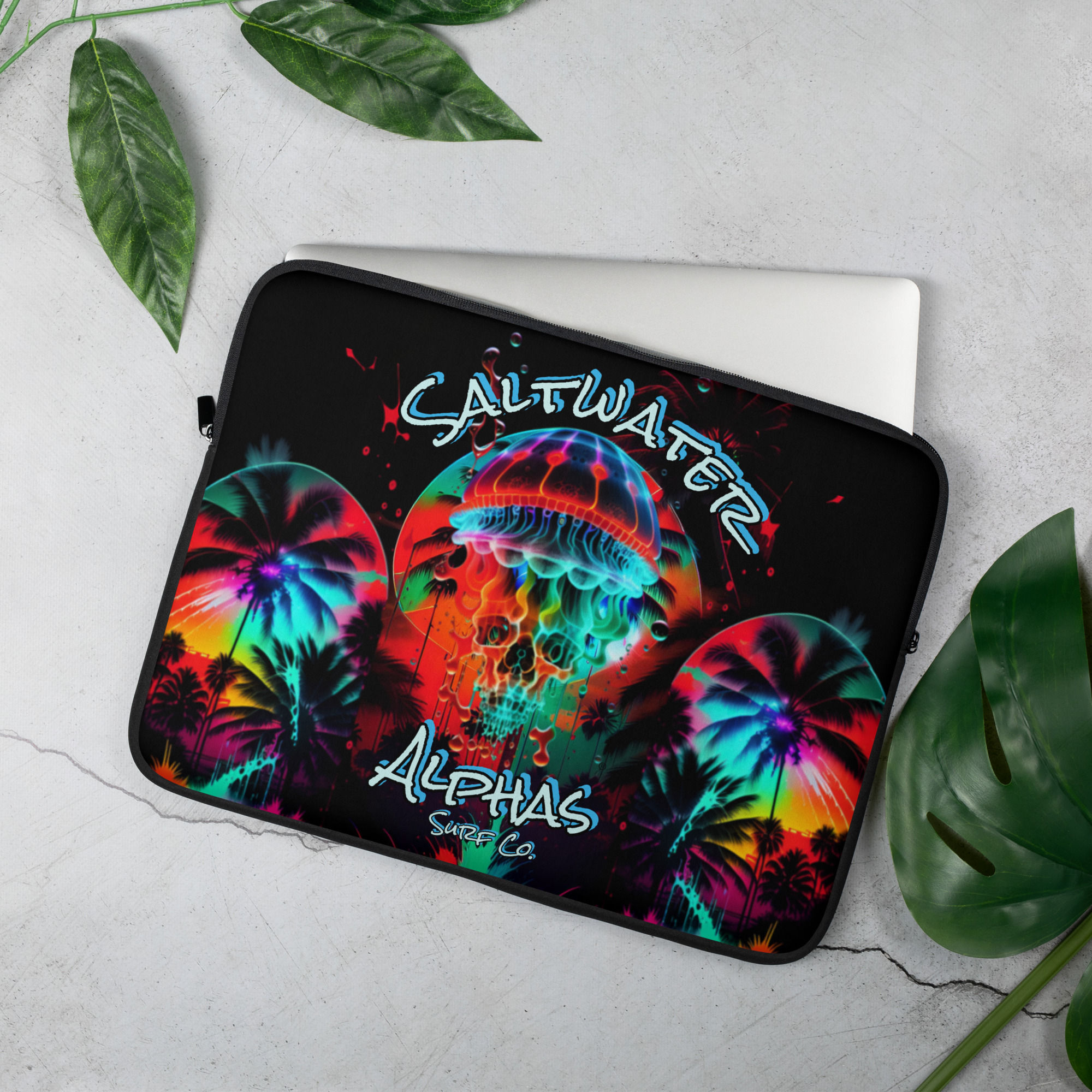 Saltwater Alphas Jelly Skull Laptop Sleeve