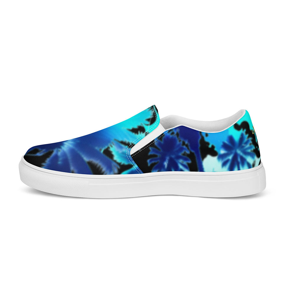 Thumbnail: Saltwater Alphas Blue Surfer Men’s Slip-on Canvas Shoes