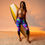 Thumbnail: Saltwater Alphas Purple Surfer Girl Yoga Capri Leggings