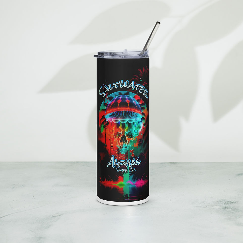 Thumbnail: Saltwater Alphas Jelly Skull Stainless Steel Tumbler