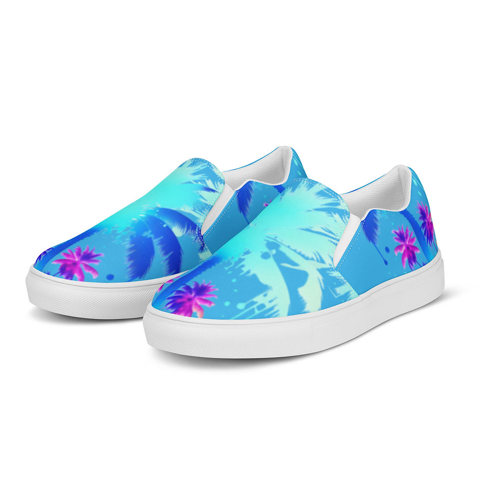 Thumbnail: Saltwater Alphas Trident Palms Women’s Slip-on Canvas Shoes