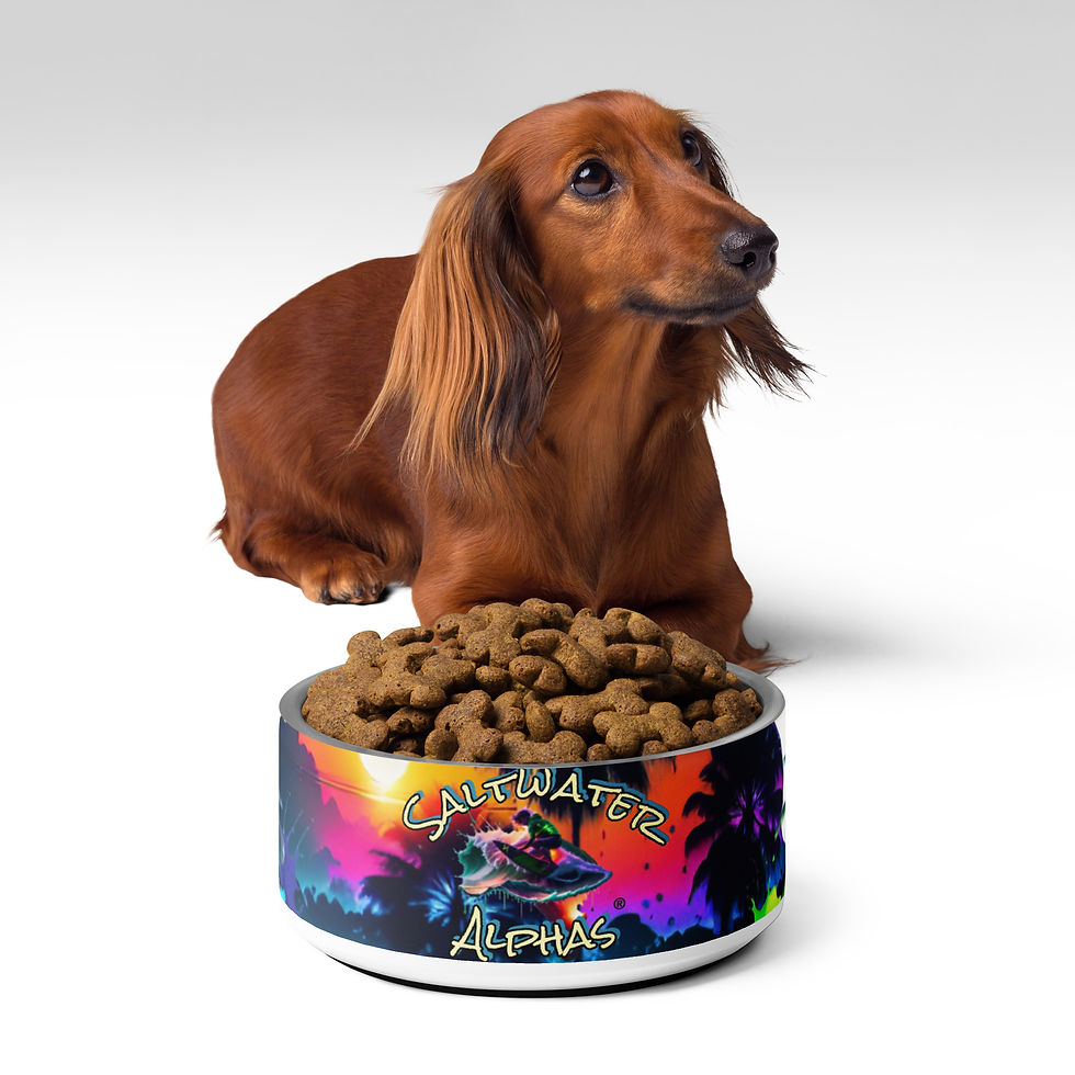 Saltwater Alphas Surfer Pet Bowl