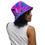 Thumbnail: Saltwater Alphas Blue Flamingo Reversible Bucket Hat
