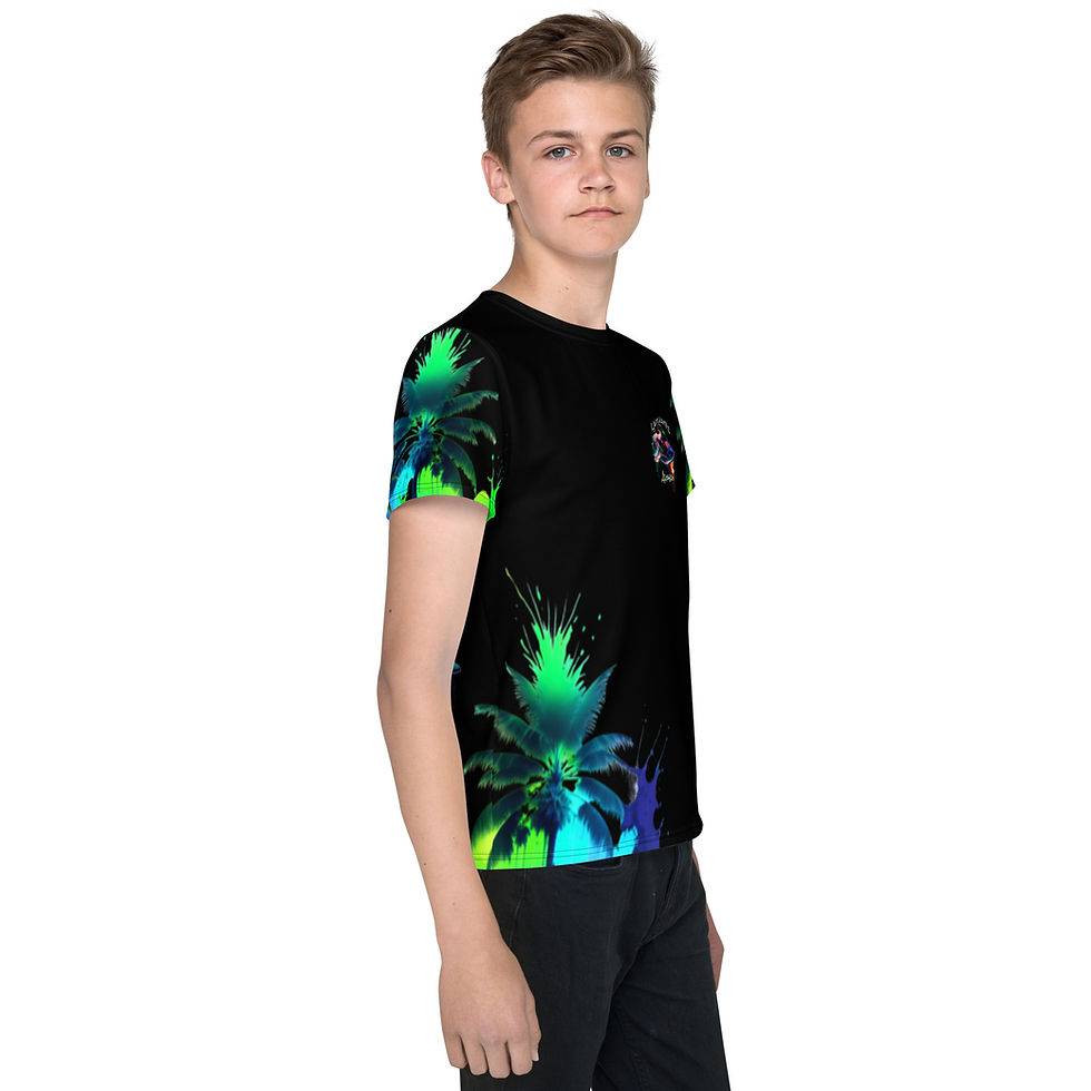 Thumbnail: Saltwater Alphas Surfer Youth Crew Neck T-shirt
