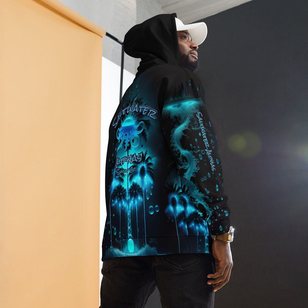 Thumbnail: Saltwater Alphas Octopus Palms Men's Hoodie