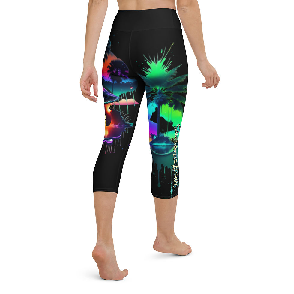 Thumbnail: Saltwater Alphas Surfer Yoga Capri Leggings