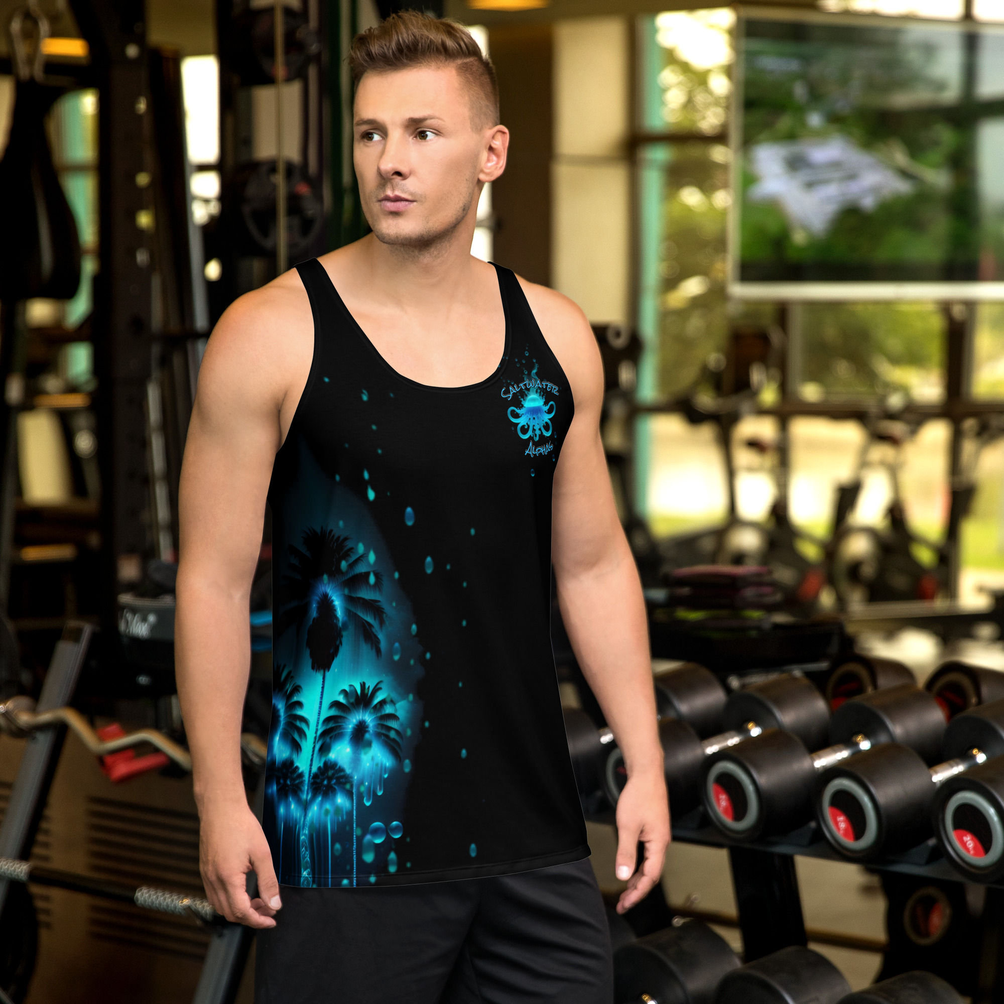 Saltwater Alphas Octopus Palms Men's Tank Top