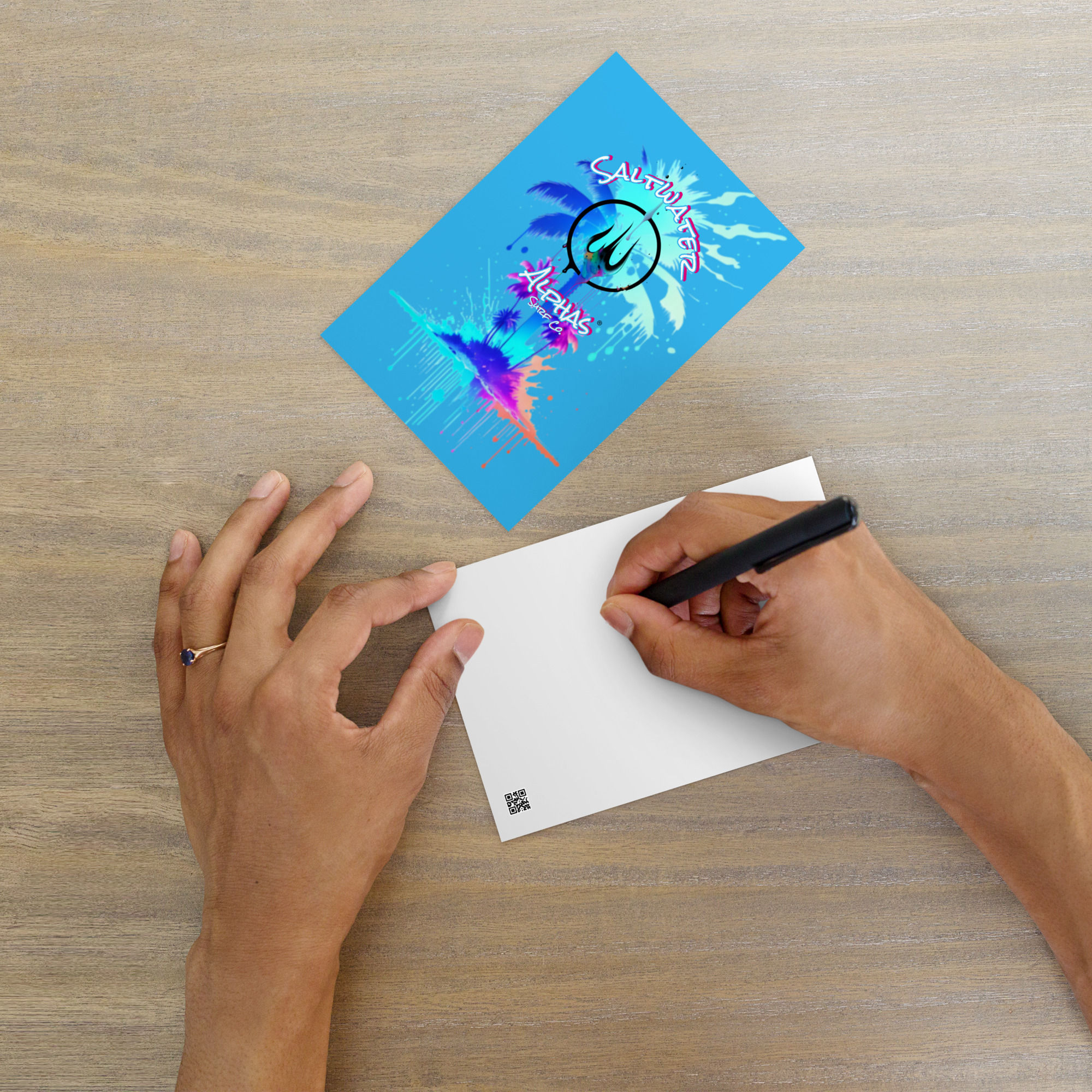 Saltwater Alphas Trident Palms Standard Postcard