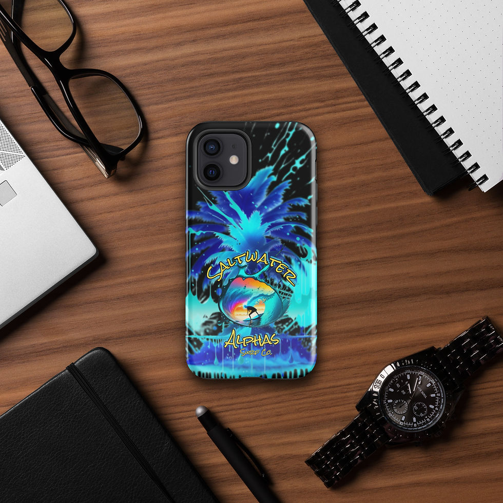 Thumbnail: Saltwater Alphas Blue Surfer Tough Case for iPhone®