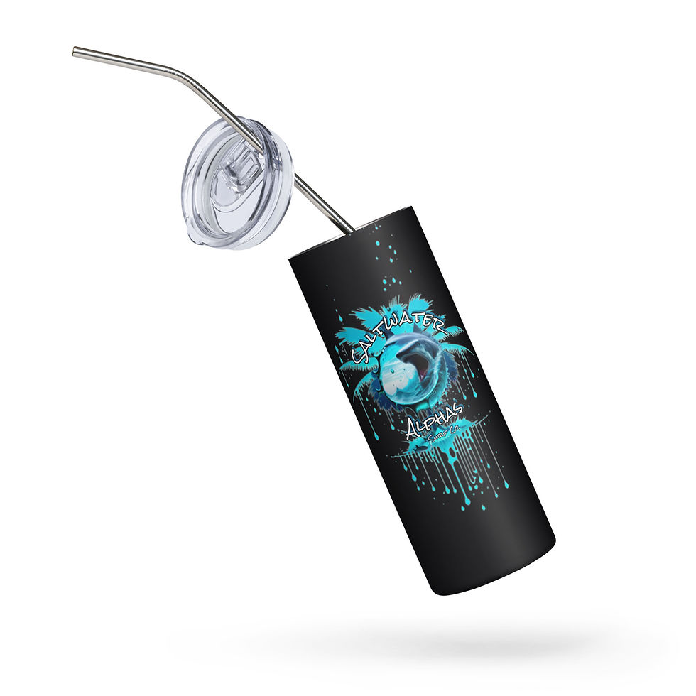 Saltwater Alphas Great White Stainless Steel Tumbler