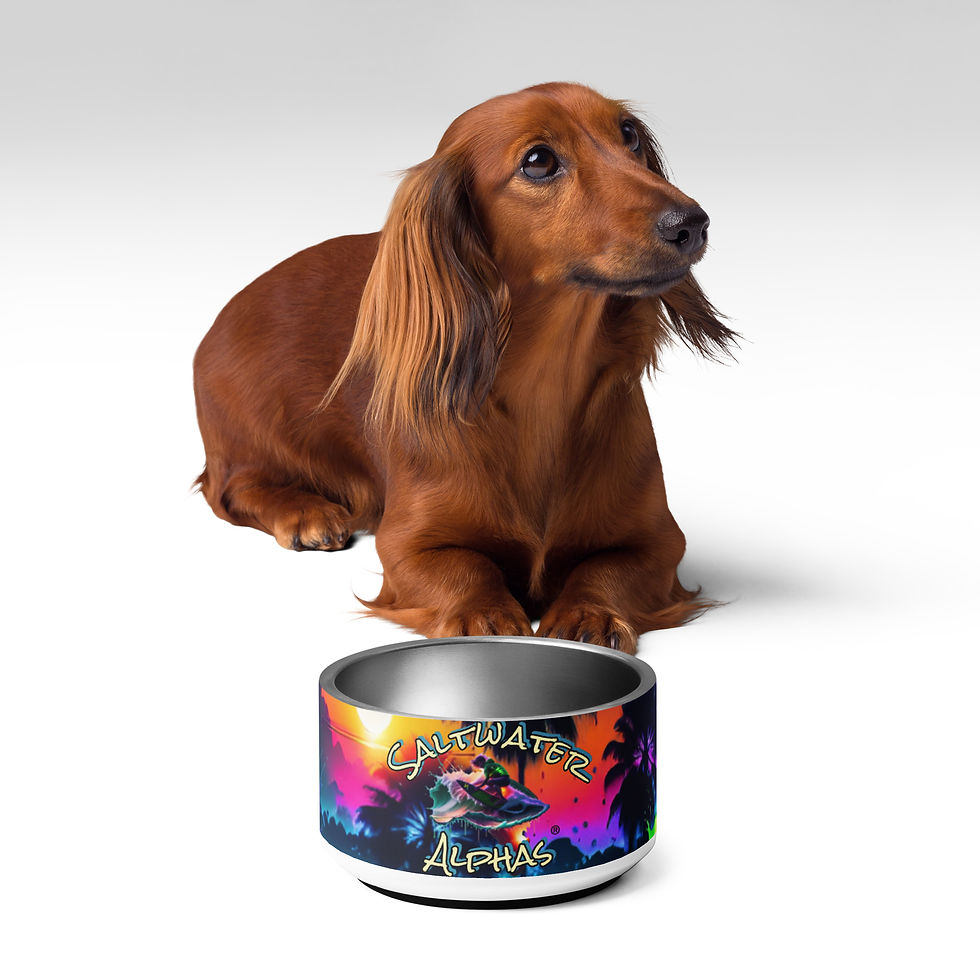 Thumbnail: Saltwater Alphas Surfer Pet Bowl