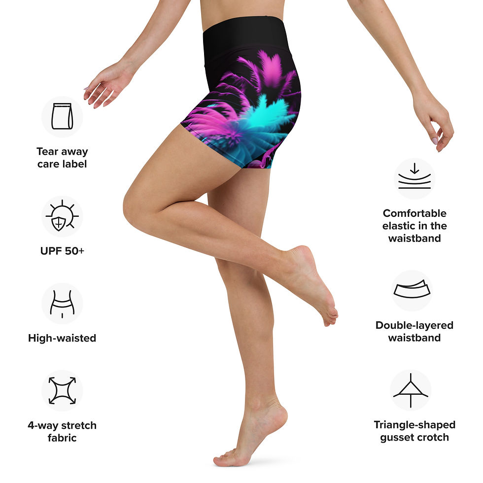 Thumbnail: Saltwater Alphas Pink Flamingo Yoga Shorts