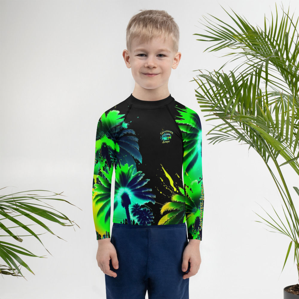 Saltwater Alphas Skull Fish Kids Rash Guard