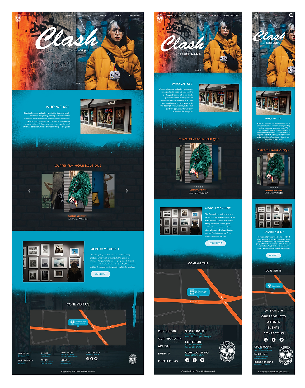 Clash Dayton Website - Responsive Sizing