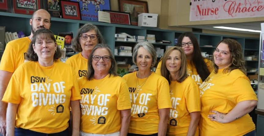 The Gammage Print Shop team inside the shop in Americus, Georgia