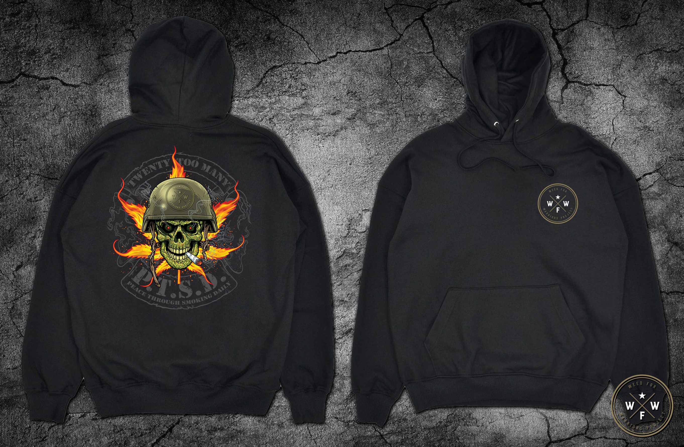 P.T.S.D (PEACE THROUGH SMOKING DAILY) HOODIE (PRE-ORDER)