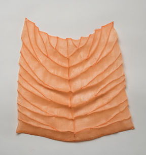 Vein I
Fabric, thread, encaustic, pleated effect.
13" x 12"
Photo: Peter Jacobs