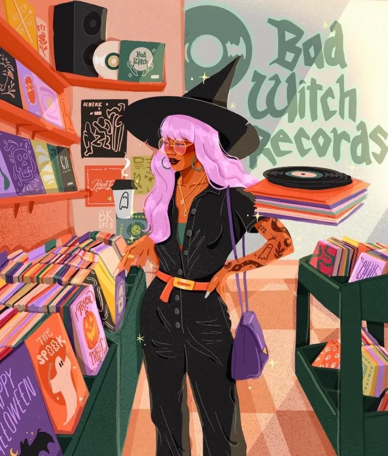 Thumbnail: Bad Witch Records Print