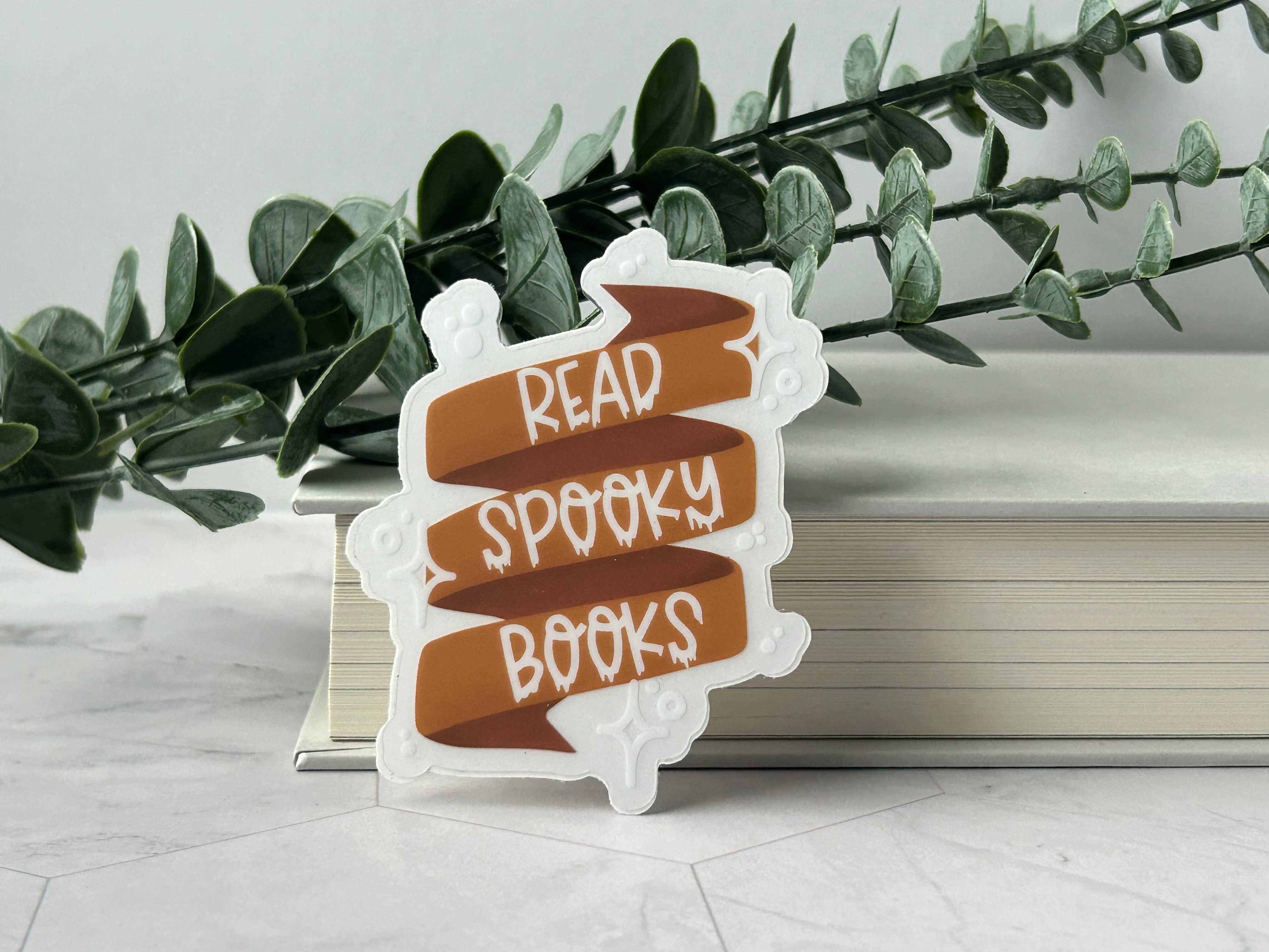 Read Spooky Books Vinyl Sticker