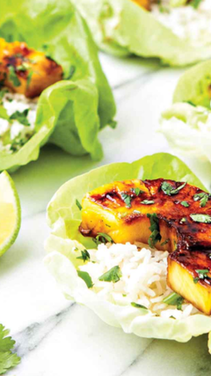 GRILLED PINEAPPLE LETTUCE CUPS