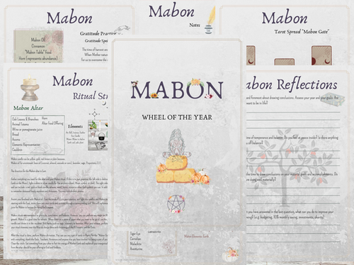 Mabon Printable Guide: Wheel of the Year Grimoire Pages | Book of ...