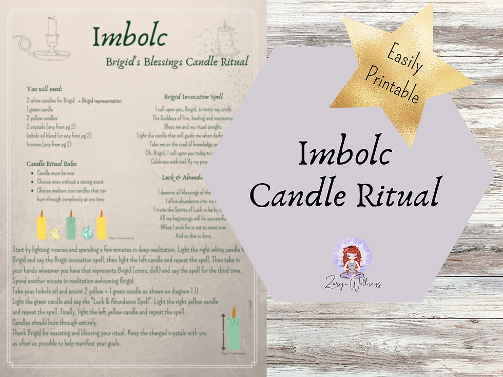 Thumbnail: Imbolc Printable Guide Antique Style Wheel of the Year Grimoire Pages
