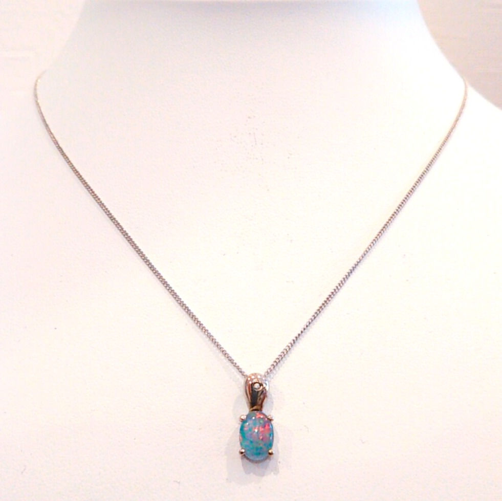 天然オパール (オーストラリア産) (sv925) のペンダント【高品質・一点物】