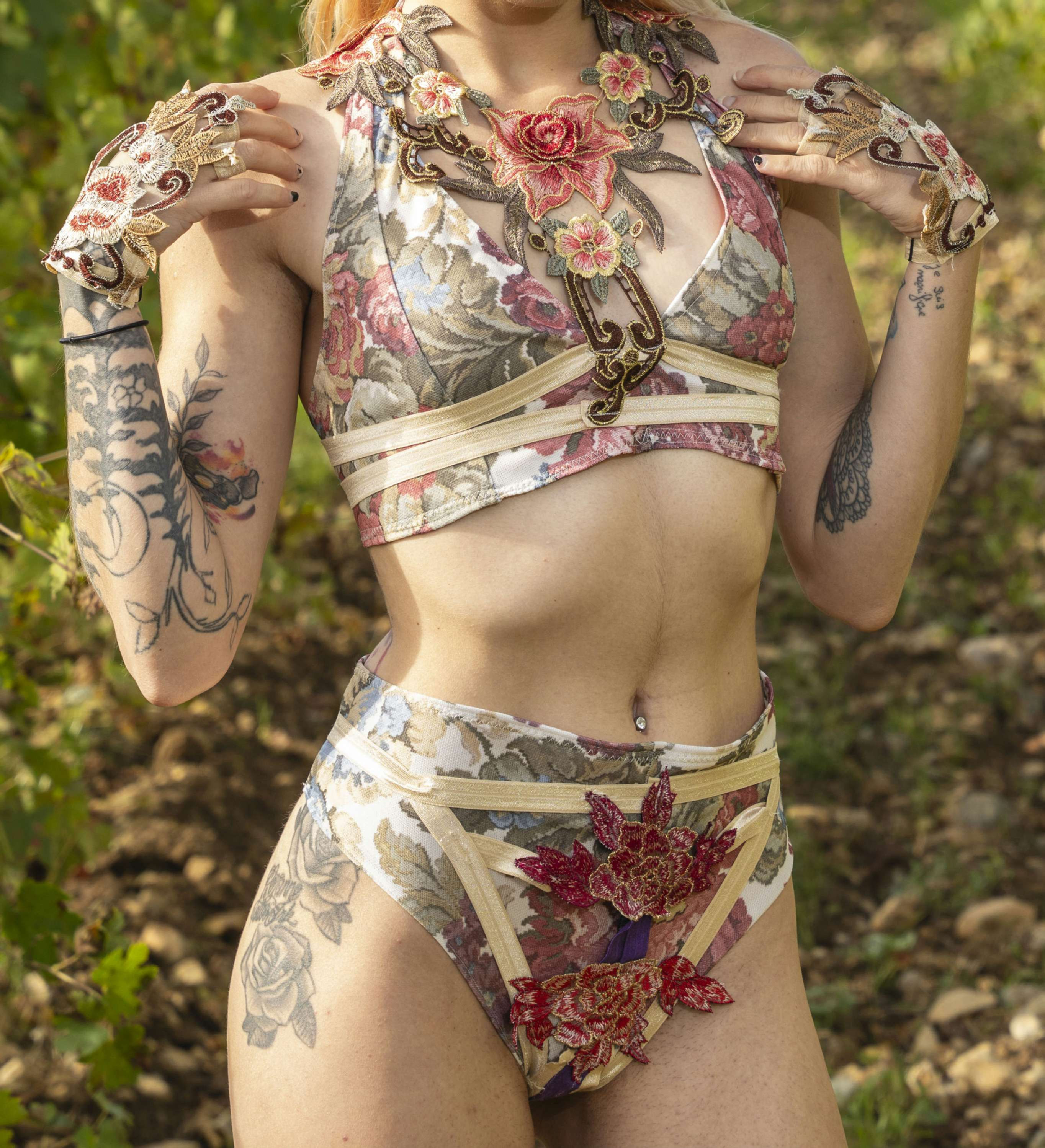 Body vigne en broderies